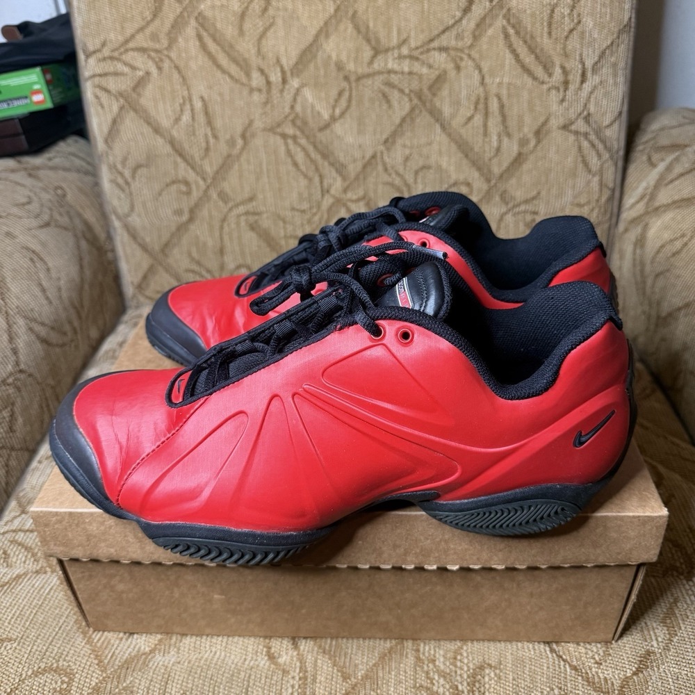 Rare 2002 Vintage Nike Air Zoom Courtposite Bright Red Men's Size 12.5